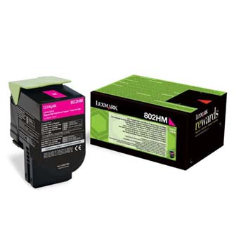 Obrazek Lexmark 80C2HM0 originální tonerová kazeta, barva náplně purpurová, výtěžnost cartridge 3000 stran