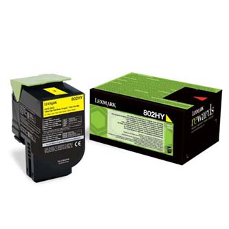 Obrazek Lexmark 80C2HY0 originální tonerová kazeta, barva náplně žlutá, výtěžnost cartridge 3000 stran