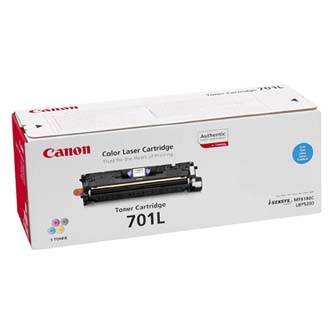 Obrazek Canon 701L (EP-701L) 9290A003 originální tonerová kazeta, barva náplně azurová, výtěžnost cartridge 2000 stran