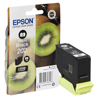 Obrazek Epson 202 C13T02F14010 originální inkoustová kazeta, barva náplně černá foto, výtěžnost cartridge foto stran