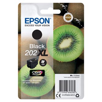 Obrazek Epson 202XL C13T02G14010 originální inkoustová kazeta, barva náplně černá