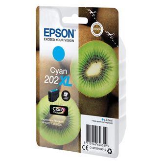Obrazek Epson 202XL C13T02H24010 originální inkoustová kazeta, barva náplně azurová