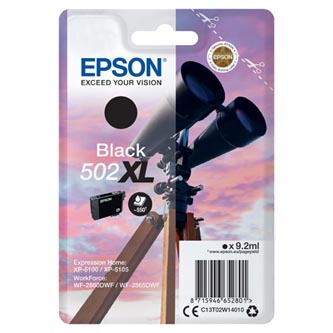 Obrazek Epson 502XL C13T02W14010 originální inkoustová kazeta, barva náplně černá