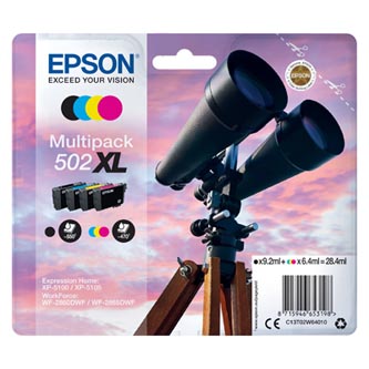 Obrazek Epson 502 XL C13T02W64010 originální inkoustová kazeta, barva náplně azurová/purpurová/žlutá/černá