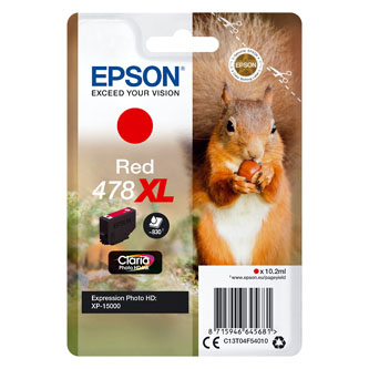 Obrazek Epson 478 XL C13T04F54010 originální inkoustová kazeta, barva náplně červená