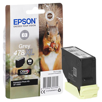 Obrazek Epson 478 XL C13T04F64010 originální inkoustová kazeta, barva náplně šedá