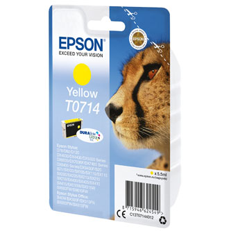 Obrazek Epson T0714 C13T07144022 originální inkoustová kazeta blistr, barva náplně žlutá