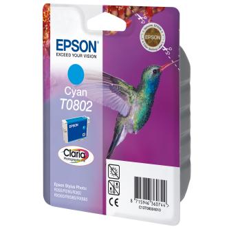 Obrazek Epson T0802 C13T08024011 originální inkoustová kazeta, barva náplně azurová