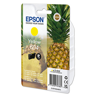 Obrazek Epson originální ink C13T10G44010, T10G440, 604, yellow, 2.4ml, Epson XP-2200, X