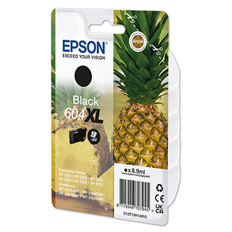 Obrazek Epson originální ink C13T10H14010, T10H140, 604XL, black, 500str., 8.9ml, Epson