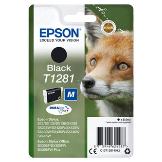 Obrazek Epson T1281 C13T12814022 originální inkoustová kazeta, barva náplně černá