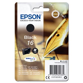 Obrazek Epson 16 C13T16214012 originální inkoustová kazeta, barva náplně černá