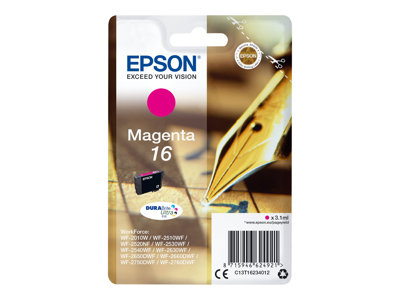 Obrazek Epson 16 C13T16234022 originální inkoustová kazeta blistr, barva náplně purpurová