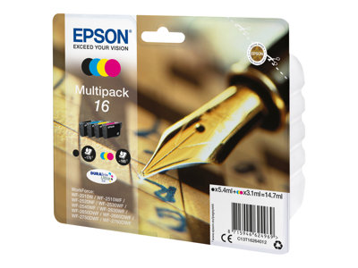 Obrazek Epson 16 C13T16264022 originální inkoustová kazeta blistr, barva náplně azurová/purpurová/žlutá/černá