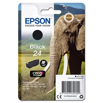 Obrazek Epson 24 C13T24214012 originální inkoustová kazeta, barva náplně černá