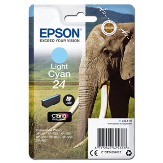 Obrazek Epson 24 C13T24254012 originální inkoustová kazeta, barva náplně světle azurová