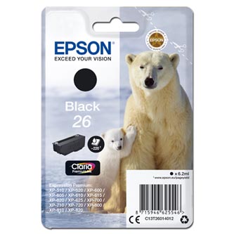 Obrazek Epson 26 C13T26014012 originální inkoustová kazeta, barva náplně černá