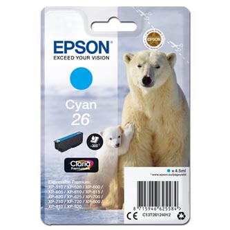 Obrazek Epson 26 C13T26124012 originální inkoustová kazeta, barva náplně azurová