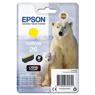 Obrazek Epson 26 C13T26144012 originální inkoustová kazeta, barva náplně žlutá
