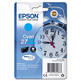 Obrazek Epson 27XL C13T27124012 originální inkoustová kazeta, barva náplně azurová