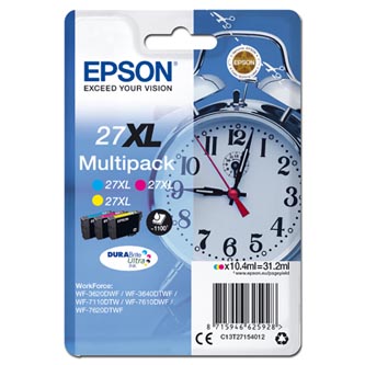 Obrazek Epson 27XL C13T27154012 originální inkoustová kazeta, barva náplně azurová/purpurová/žlutá/černá
