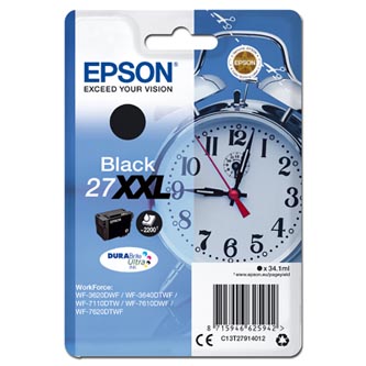 Obrazek Epson 27XXL C13T27914012 originální inkoustová kazeta, barva náplně černá