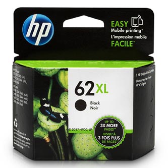 Obrazek HP 62 XL C2P05AE originální inkoustová kazeta, barva náplně černá, výtěžnost cartridge 600 stran