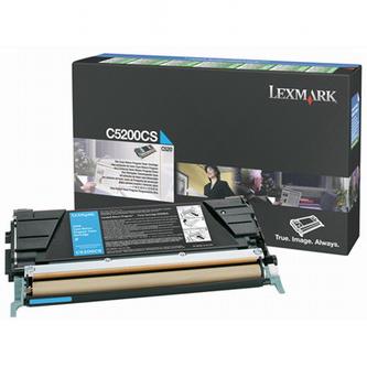 Obrazek Lexmark C5200CS originální tonerová kazeta, barva náplně azurová, výtěžnost cartridge 1500 stran