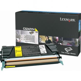 Obrazek Lexmark C5242YH originální tonerová kazeta, barva náplně žlutá, výtěžnost cartridge 5000 stran