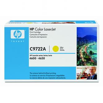 Obrazek HP C9722A originální tonerová kazeta, barva náplně žlutá, výtěžnost cartridge 8000 stran