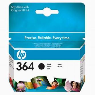Obrazek HP 364 CB316EE originální inkoustová kazeta, barva náplně černá, výtěžnost cartridge 250 stran