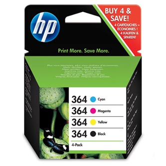 HP N9J73AE originální inkoustová kazeta, barva náplně azurová/purpurová/žlutá/černá