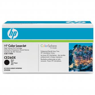Obrazek HP CE260X originální tonerová kazeta, barva náplně černá, výtěžnost cartridge 17000 stran