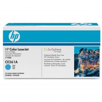 Obrazek HP CE261A originální tonerová kazeta, barva náplně azurová, výtěžnost cartridge 11000 stran