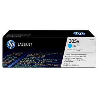 Obrazek HP 305A CE411A originální tonerová kazeta, barva náplně azurová, výtěžnost cartridge 2600 stran