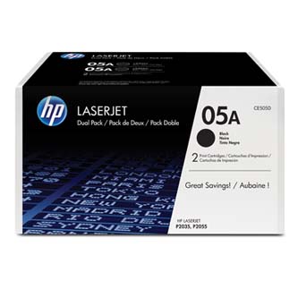 Obrazek HP CE505D originální tonerová kazeta, barva náplně černá, výtěžnost cartridge 4600 stran