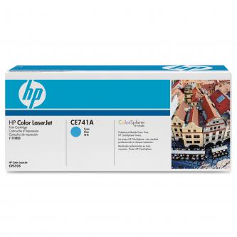 Obrazek HP CE741A originální tonerová kazeta, barva náplně azurová, výtěžnost cartridge 7300 stran