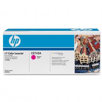 Obrazek HP CE743A originální tonerová kazeta, barva náplně purpurová, výtěžnost cartridge 7300 stran