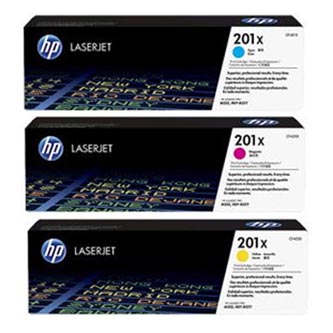 Obrazek HP 201X CF253XM originální tonerová kazeta, barva náplně azurová, purpurová, žlutá, výtěžnost cartridge 6900 stran