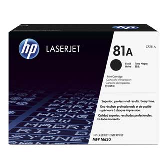 Obrazek HP 81A CF281A originální tonerová kazeta, barva náplně černá, výtěžnost cartridge 10500 stran