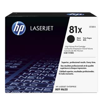 Obrazek HP 81X CF281X originální tonerová kazeta, barva náplně černá, výtěžnost cartridge 25000 stran