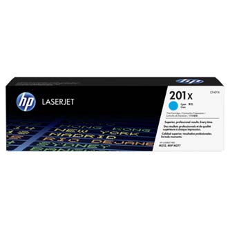 Obrazek HP 201X CF401X originální tonerová kazeta, barva náplně azurová, výtěžnost cartridge 2300 stran