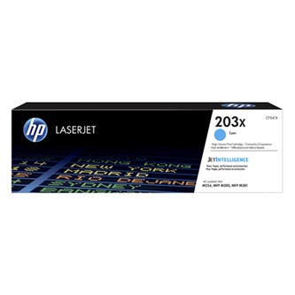 Obrazek HP 203X CF541X originální tonerová kazeta, barva náplně azurová, výtěžnost cartridge 2500 stran