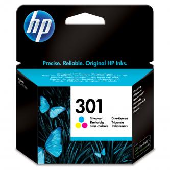 Obrazek HP 301 CH562EE originální inkoustová kazeta, barva náplně tříbarevná, výtěžnost cartridge 165 stran