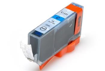 Obrazek Canon 521 CLI-521-C kompatibilní inkoustová kazeta, barva náplně azurová
