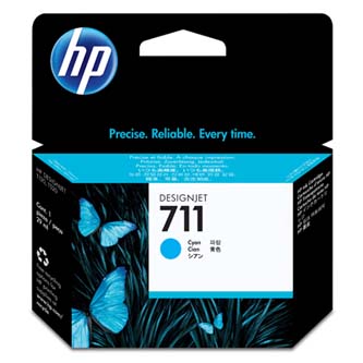 Obrazek HP 711 CZ130A originální inkoustová kazeta, barva náplně azurová