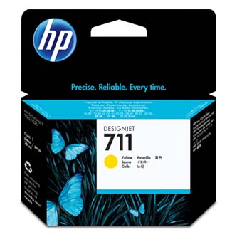 Obrazek HP 711 CZ132A originální inkoustová kazeta, barva náplně žlutá