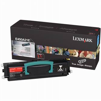 Obrazek Lexmark E450A21E originální tonerová kazeta, barva náplně černá, výtěžnost cartridge 6000 stran