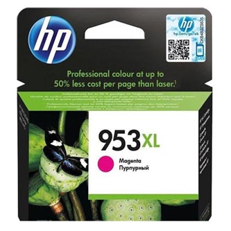 Obrazek HP 953 XL F6U17AE originální inkoustová kazeta, barva náplně purpurová, výtěžnost cartridge 1600 stran