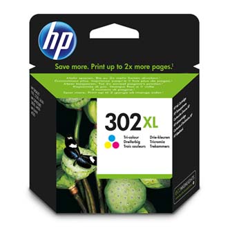 Obrazek HP 302 XL F6U67AE#BA3 originální inkoustová kazeta, barva náplně tříbarevná, výtěžnost cartridge 330 stran